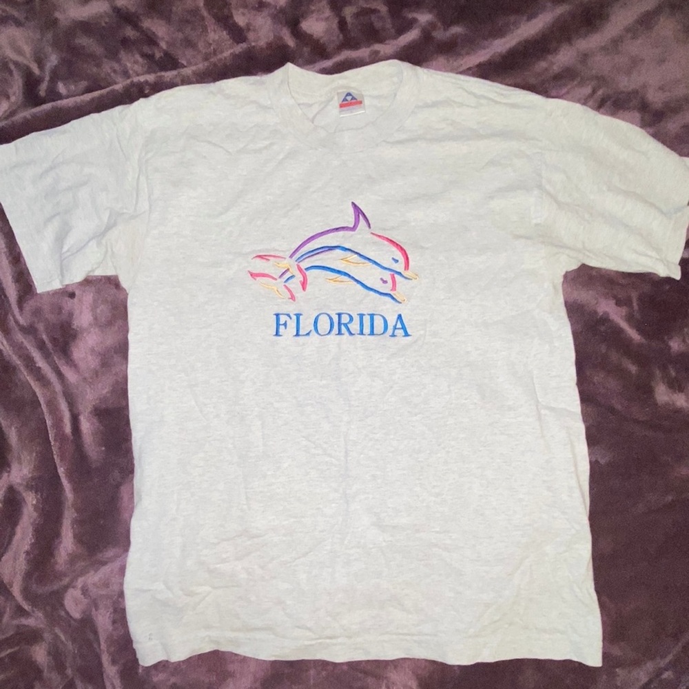 vintage embroidered florida shirt
